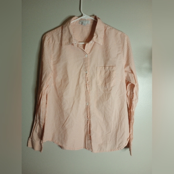 Forever 21 striped button up size large - Picture 1 of 8